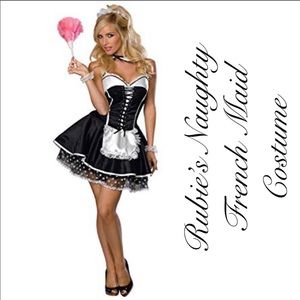 Rubies Naughty French Maid Costume w Thong Small